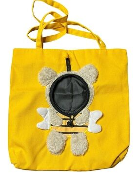 Fuzzy Bumble Bee Cat Carrier Tote Bag